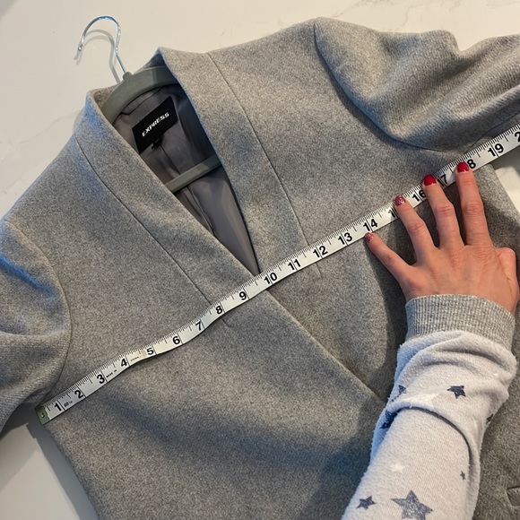 Express Grey wool pea coat XS - Picture 8 of 12